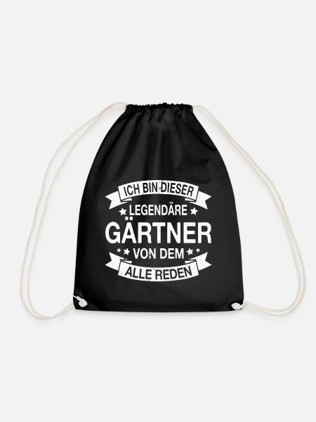 Gärtner Legendär Spruch - Turnbeutel - Schwarz