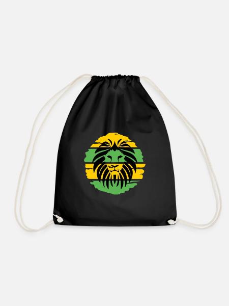 lion Jamaica Reggae - Drawstring Bag - black