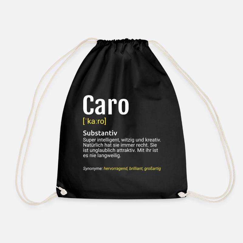 Caro Name Definition - Turnbeutel - Schwarz