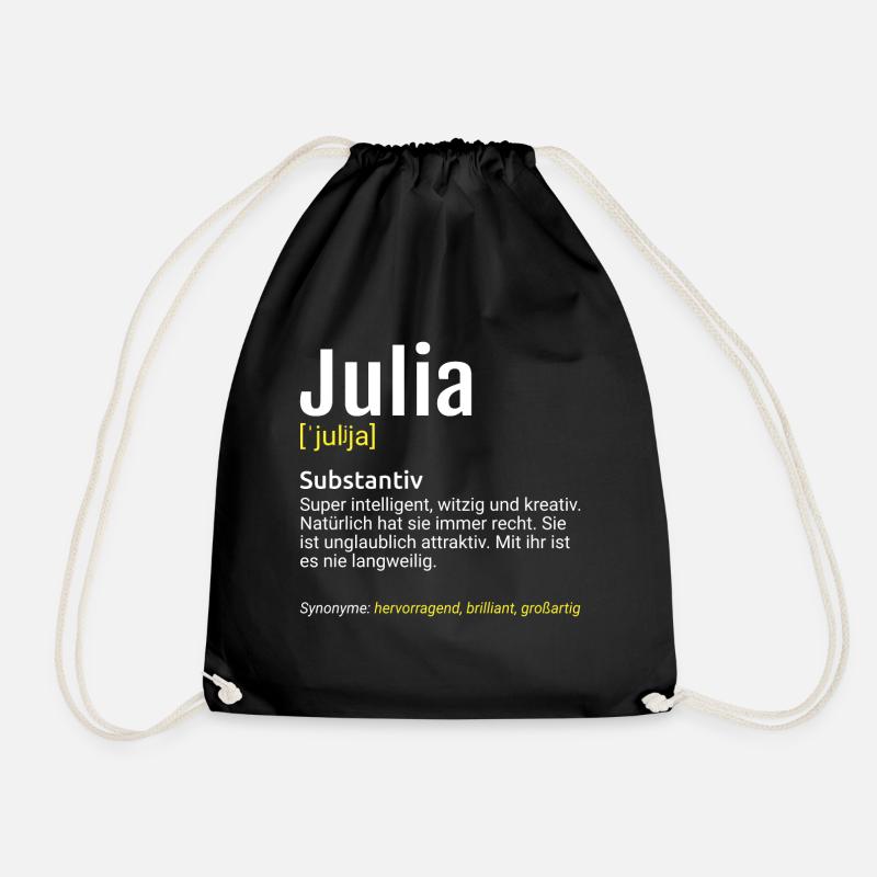 Julia Name Definition - Turnbeutel - Schwarz
