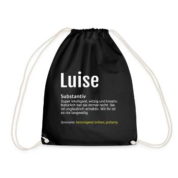 Luise Name Definition - Turnbeutel - Schwarz - Vorne