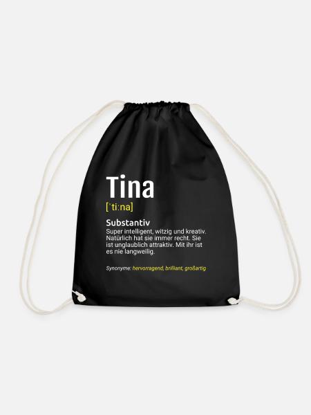 Tina Name Definition - Turnbeutel - Schwarz
