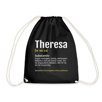Theresa Name Definition - Turnbeutel - Schwarz - Vorne