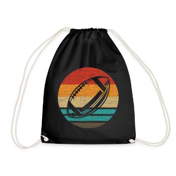 Football Retro Style Vintage - Drawstring Bag - black - Front