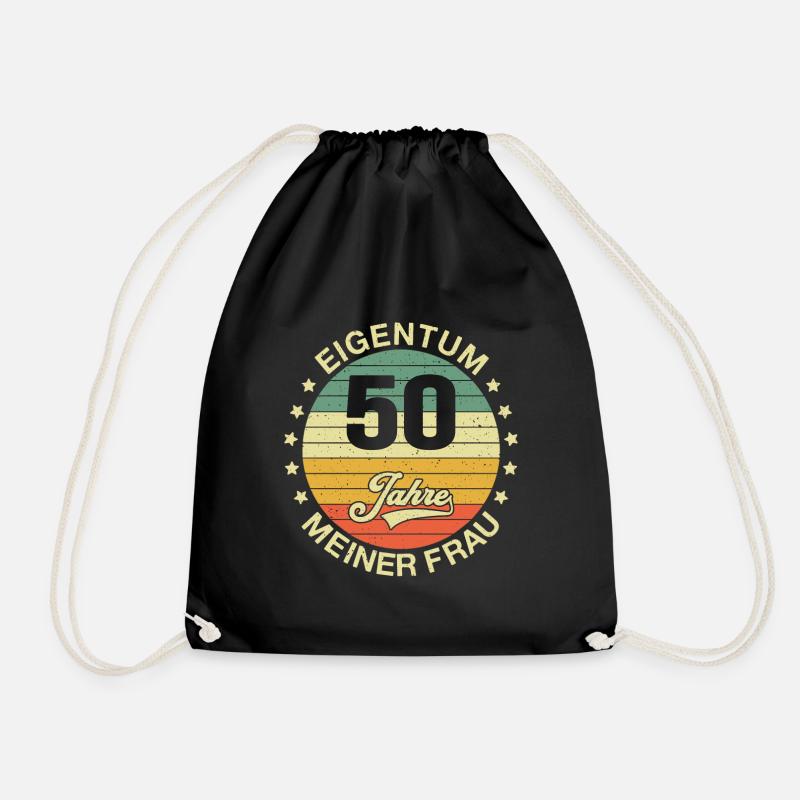 50 Hochzeitstag Goldene Hochzeit Ehemann Geschenk - Turnbeutel - Schwarz