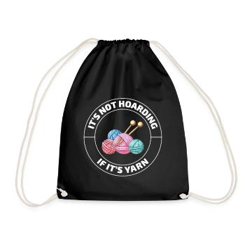 Crochet Crochet Crocheter Drôle - Sac de sport léger - noir - Devant