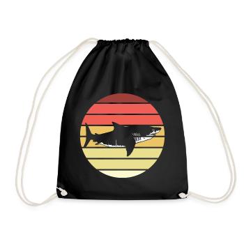Hai Retro Style Vintage - Turnbeutel - Schwarz - Vorne