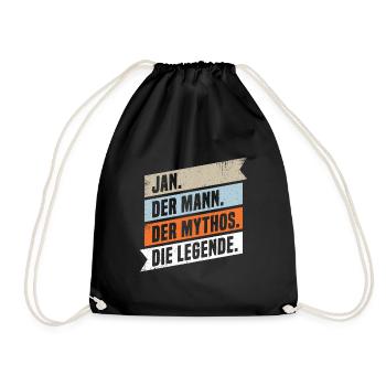 Jan Der Mann Der Mythos Die Legende - Turnbeutel - Schwarz - Vorne
