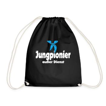 Jungpionier mit Halstuch - Turnbeutel - Schwarz - Vorne