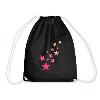 Star Star Pattern Starry Sky - Drawstring Bag - black - Front