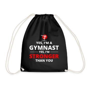 Gymnastik Turner Backflip Tumbling Akrobatik - Turnbeutel - Schwarz - Vorne