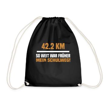 Marathon Schulweg - Turnbeutel - Schwarz - Vorne