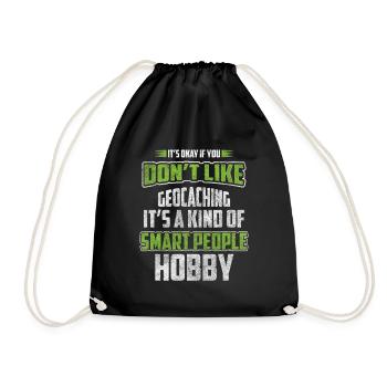 Geocacher Treasure Outdoor Nature - Drawstring Bag - black - Front