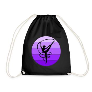 Gymnastique rythmique Ruban Gymnaste Fille Vintage - Sac de sport léger - noir - Devant