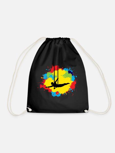 Trapèze volant Circus Gymnastique Aquarelle - Sac de sport léger - noir
