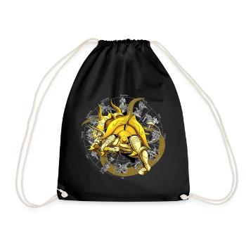Taurus Zodiac Divine Armor - Drawstring Bag - black - Front