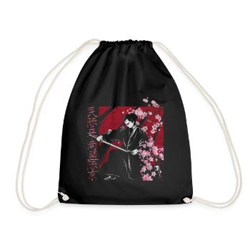 Cherry blossom - Drawstring Bag - black - Front