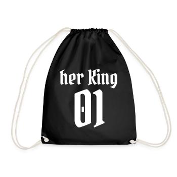 ihr König 01 König Paar in Liebe Liebe Ehemann - Turnbeutel - Schwarz - Vorne
