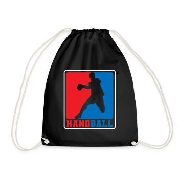 Handball competition team club - Drawstring Bag - black - Front