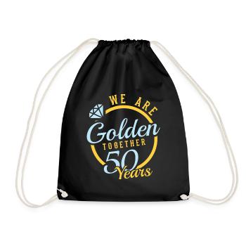 We Are Golden Together 50 Years T-shirt Design - Turnbeutel - Schwarz - Vorne