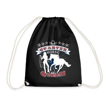 Quarter Pferd Westernreiten - Turnbeutel - Schwarz - Vorne