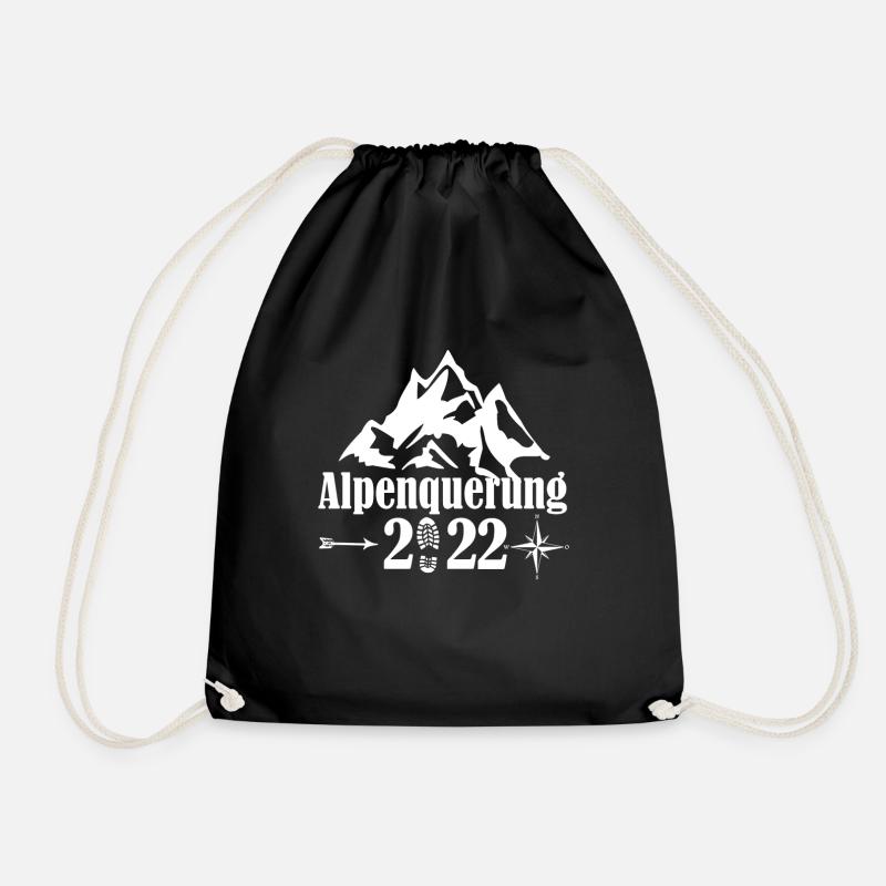 alpenquerung 2022 - Turnbeutel - Schwarz