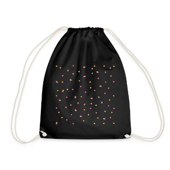 Confetti in pink & yellow - Drawstring Bag - black - Front