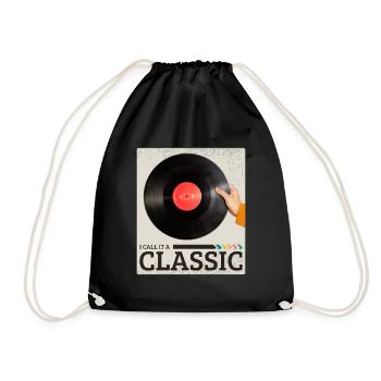 Je l’appelle un disque de musique rétro vinyle classique - Sac de sport léger - noir - Devant