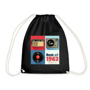 Le meilleur de 1962 Vinyl Radio Oldschool Turntable - Sac de sport léger - noir - Devant