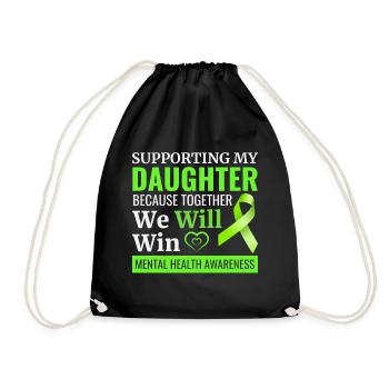 Mental Health Awareness - Drawstring Bag - black - Front