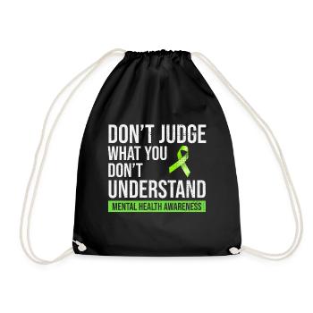 Mental Health Awareness - Drawstring Bag - black - Front