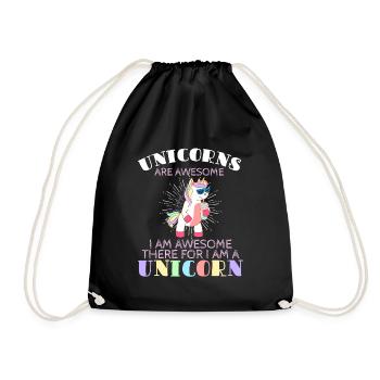 Magic Fairy Tale Colorful Myth Collection Unicorn - Turnbeutel - Schwarz - Vorne