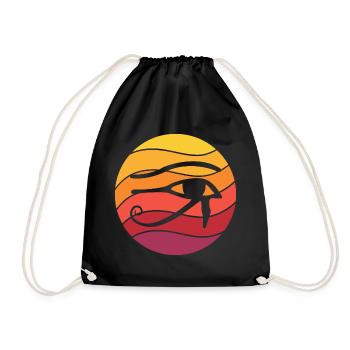 Eye Of Horus Retro Style Vintage - Drawstring Bag - black - Front