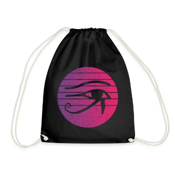 Eye Of Horus Retro Style Vintage - Drawstring Bag - black - Front