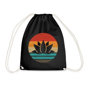Lotus Retro Style Vintage - Sac de sport léger - noir - Devant