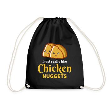 Chicken Nugget Fast Food Dicton drôle - Sac de sport léger - noir - Devant