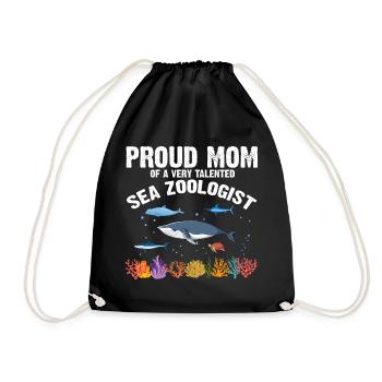 Fière Maman Océan Zooologiste Zooologie Mer - Sac de sport léger - noir - Devant