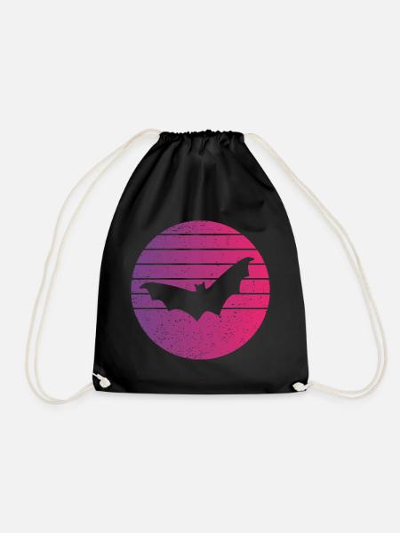 Fledermaus Retro Style Vintage - Turnbeutel - Schwarz