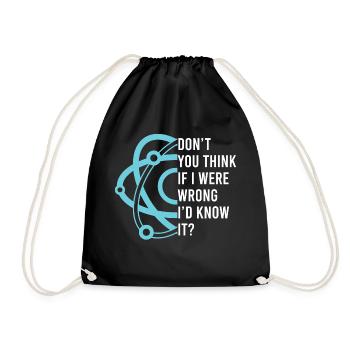 Ne pensez-vous pas que si je me trompais, je - Sac de sport léger - noir - Devant
