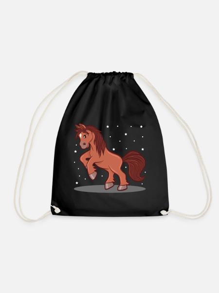 Life Is Better With Horses Design Horsing Shirt - Turnbeutel - Schwarz