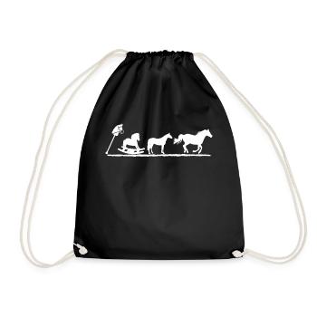 La vie est meilleure avec les chevaux Evolution - Sac de sport léger - noir - Devant
