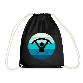 Aquagym Aquagym Fitness aquatique Piscine - Sac de sport léger - noir - Devant