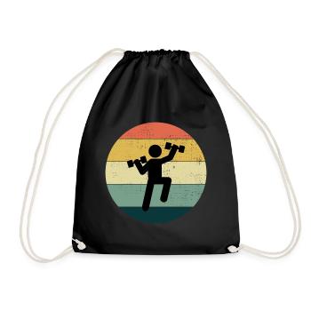 Aquagym Aquatique Fitness Aquatique Vintage Rétro - Sac de sport léger - noir - Devant