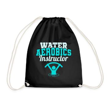 Water Aerobics Instructor Aquatic fitness Trainer - Drawstring Bag - black - Front