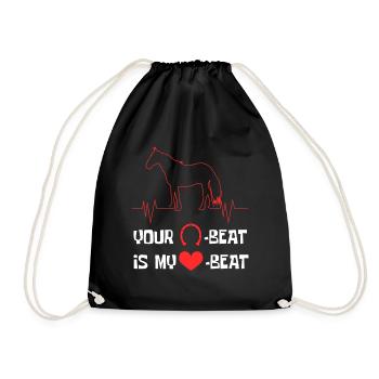 Your Beat Is My Beat Design Horsing Shirt For - Turnbeutel - Schwarz - Vorne