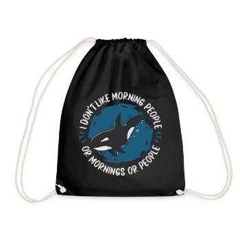 Orca Whale Killer Whale Orca - Drawstring Bag - black - Front