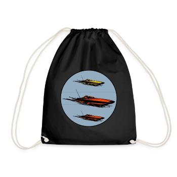 Rc Boat Racing Electric Powerboat Speedboat Race - Drawstring Bag - black - Front