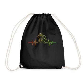 Heartbeat ECG is a brand new concept of chevaux - Sac de sport léger - noir - Devant
