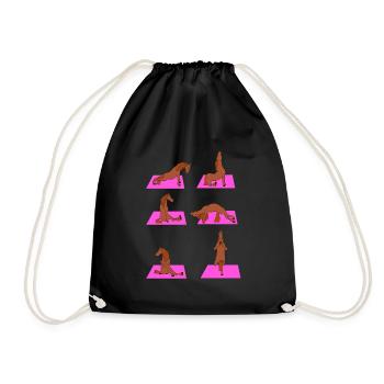Yoga Life Is Better With Horses Design Horsing - Drawstring Bag - black - Front