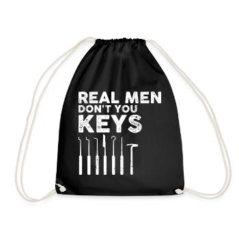 Hommes Schlosdienst Technicien de verrouillage Conception - Sac de sport léger - noir - Devant